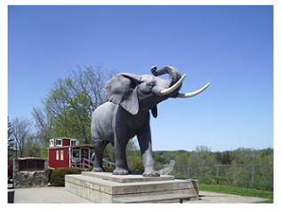 statue of Jumbo the Elephant, St Thomas, Ontario